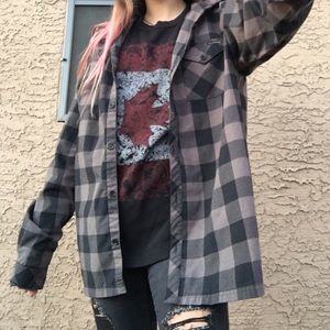 💌Men’s XL Dakine Black & Gray Checkered Flannel💌